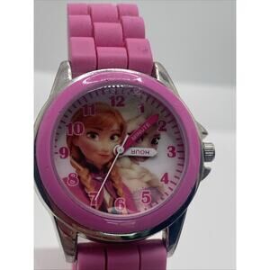 Disney Frozen Watch Pink Girls Watch Works New Battery